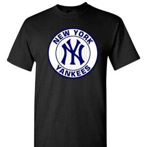 NY Yankees Logo T-Shirt, New York Baseball Unisex Short Sleeve